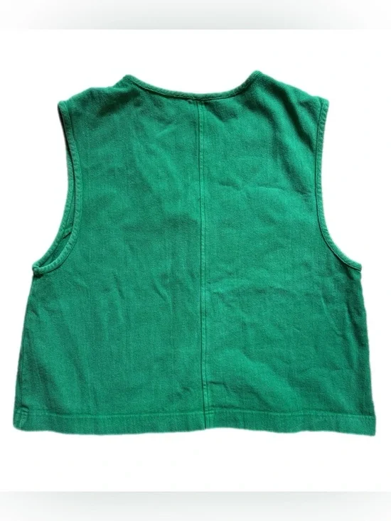 Free People So Fresh Vest Only 
Size Large Boho Boxy Green - Picture 10 of 14